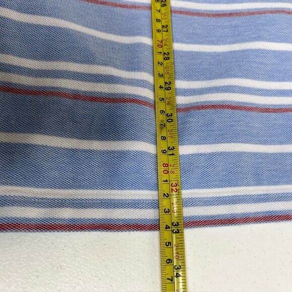 Brooks Brothers Performance Polo Blue White Stripe Slim Fit Shirt Cotton Men XXL - Picture 10 of 12